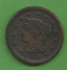 1851 BRAIDED HAIR, LARGE CENT - 173 YEARS OLD!!!