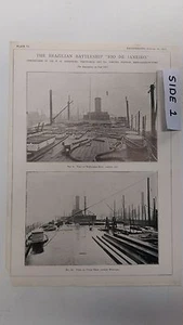 Brazilian Battleship Rio De Janeiro: Newcastle: 1912 Engineering Magazine Print - Picture 1 of 3