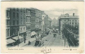 GRAFTON STREET, DUBLIN - Co Dublin Tram Postcard - Picture 1 of 2