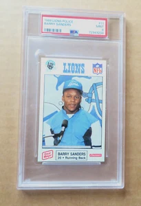 Barry Sanders novato 1989 Oscar Meyer / Policía #11 - PSA 9,0 MT Detroit Lions - Imagen 1 de 4