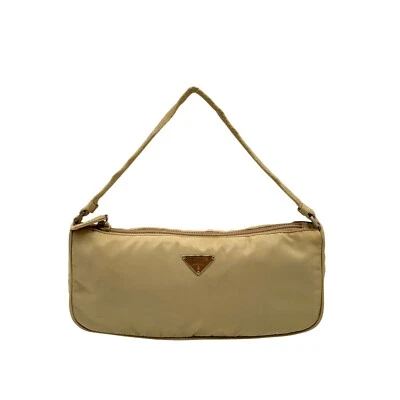 Bolso de mano vintage pequeño de nailon Prada beige Tessuto Foto 1 de 4