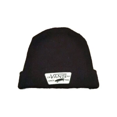 Vans Milford Gorro Tejido Puño Adulto Unisex Sombrero Negro Verde Menta Parche Foto 1 de 2