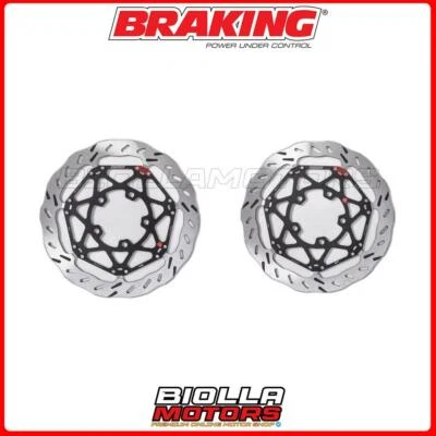 KIT DISCHI FRENO ANTERIORE BRAKING KAWASAKI ZX6R NINJA 600 2008 - [WAVE FLOTTANT Foto 1 de 4