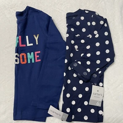 Carter’s Girls 2 Longsleeve Tops. Lot. Size 6. - Image 1 of 4