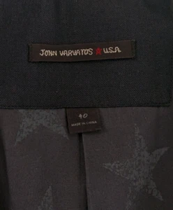 JOHN VARVATOS Mens Cotton Casual Jacket 40R Blazer Jacket Leather Accent Front - Picture 1 of 11