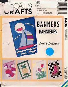 DEKO BANNER von Deni's Designs, McCalls Muster P436 enthält 5 Designs - Bild 1 von 2
