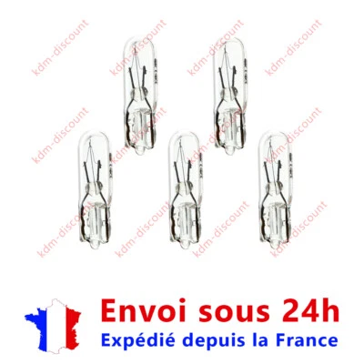5 Ampoules 1,2w 12v T5 Peugeot 206 307 406 807 Citroën C2 C3 C5 Berlingo Partner - Bild 1 von 2