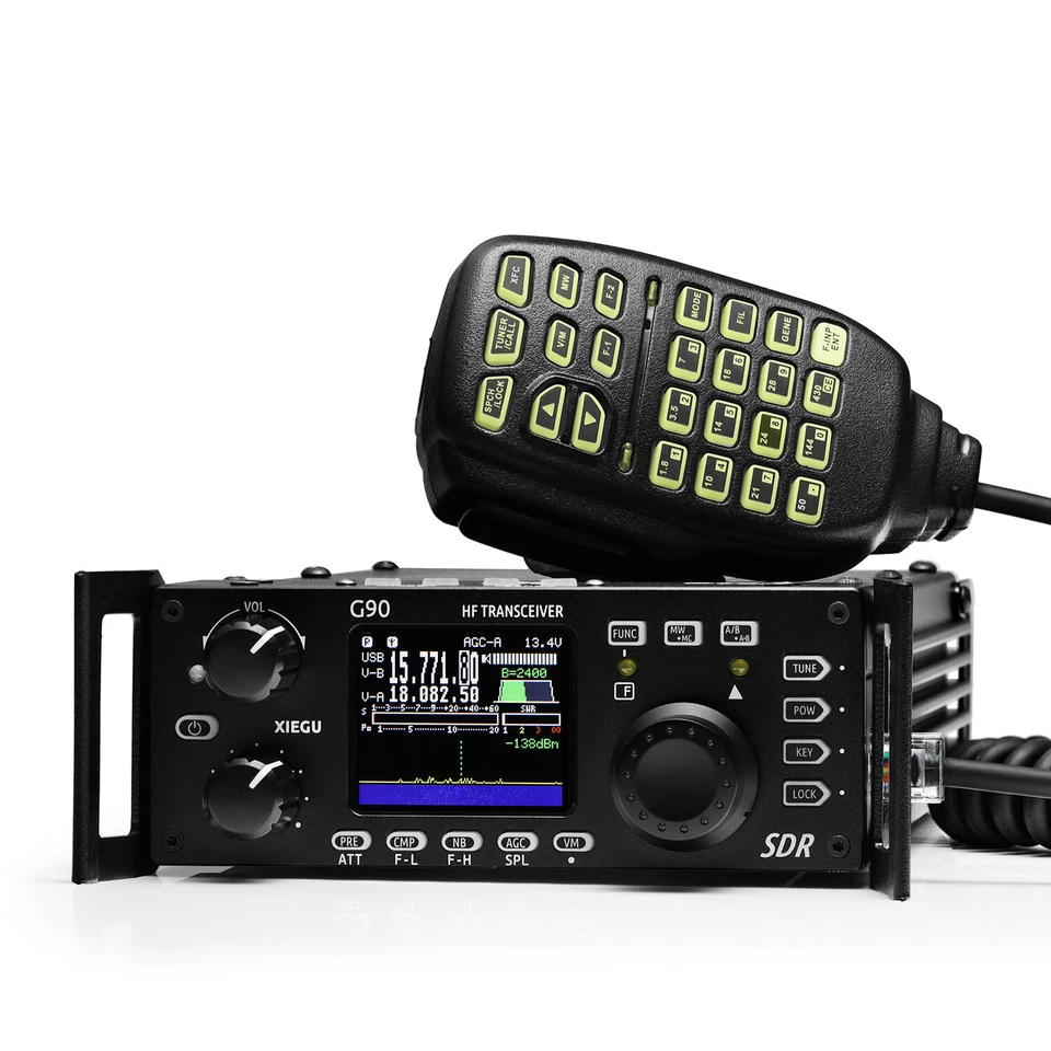 Xiegu G90 QRP HF Radio 20W SSB/CW/AM/FM 0,5-30 MHz SDR Transceptor Cabezal Remoto Foto 1 de 4