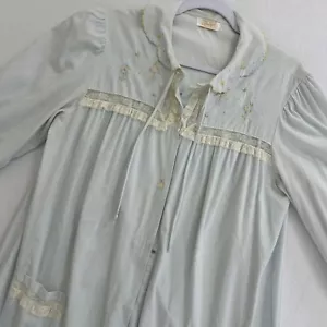 Vintage 50er Barbizon Feathaire Nachthemd Medium Spitzenbesatz Blumen bestickt - Bild 1 von 8