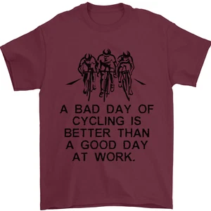 Camiseta divertida para hombre A Bad Day of Cyclist 100% algodón - Imagen 1 de 66