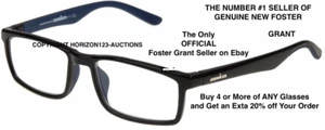 SALE🔥NEW🔥Foster Grant IRONMAN IM2002 Reading Glasses-Black/BLUE-PICK STRENGTH - Picture 1 of 7
