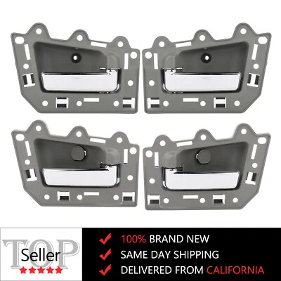 Manija de puerta interior delantera trasera derecha derecha para Jeep Grand Cherokee 05-10 gris y cromo 4x Foto 1 de 4