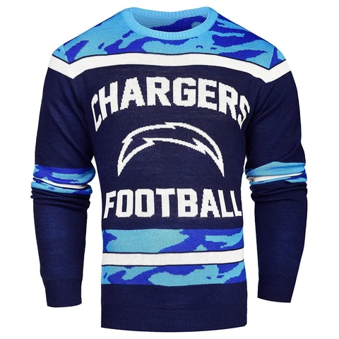 NWT NFL Los Angeles Chargers Men's Crew Neck Sweater - Glows in the Dark! Small Cover