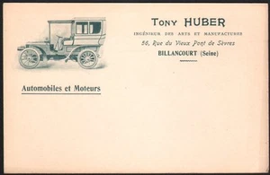 92 - Billancourt. Voiture Tony Huber. #1 vers 1903 - Picture 1 of 1