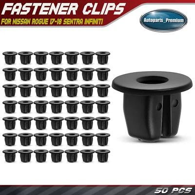 50 Piezas 8 x 8 mm Nylon Parachoques Delantal Tuerca Clips de Retención para Nissan INFINITI Foto 1 de 4
