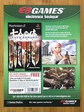 Seven Samurai 20XX PS2 2004 Print Ad/Poster Official EB GAMES Promo Art Rare