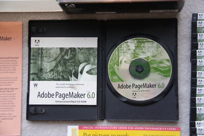 GENUINE Adobe PageMaker 6.0 For Windows FULL RETAIL COMPLETE w/serial BIG BOX - Image 1 of 3