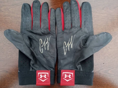 GLEYBER TORRES-(2) SIGNED BATTING GLOVES UNDER ARMOUR  JSA AUTHENTIC(LOA) YANKS Cover