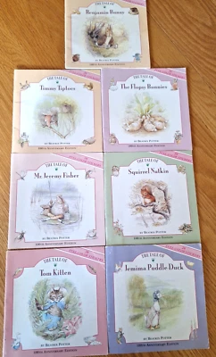 7 Beatrix Potter Peter Rabbit Booklets 100th Anniversary Collection No Stickers - Image 1 of 4
