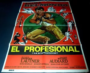 1981 Le professionnel ORIGINAL SPAIN POSTER Jean-Paul Belmondo - Imagen 1 de 1