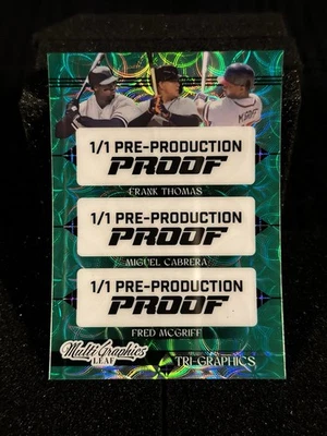 Прицел FRANK THOMAS & MCGRIFF & MIGUEL CABRERA 2024 Leaf Pre-Production Proof 1/1 - Изображение 1 из 3