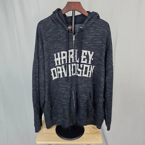 Harley-Davidson Zip Hoodie Black 2XL LA Lewiston Auburn Maine NWOT - Picture 1 of 3