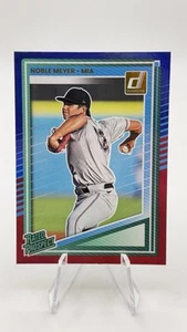 2025 Panini Donruss - Rated Prospect Noble Meyer #110 Red & Blue (RC) - Picture 1 of 2