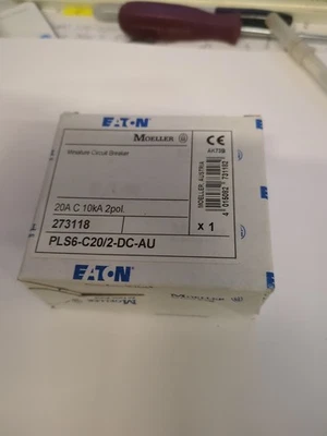 (2) Disyuntor miniatura Eaton Moeller PLS6-C20/2-DC-AU Foto 1 de 3