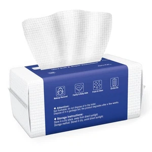 Asciugamani Viso, Salviette Viso Monouso Biodegradabili Pulite per Sensibili - Foto 1 di 5
