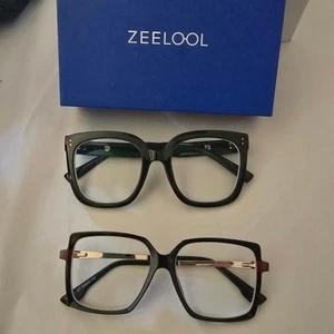 Zeelool Ebony Square Black Glasses and Trudie Glasses (?) Frames - Picture 1 of 15