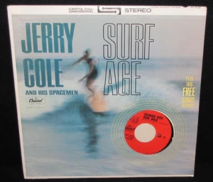 Jerry Cole And His Spacemen: Surf Age vinyl LP~Orig. Press w/Bonus 45~VG++ - Imagen 1 de 6
