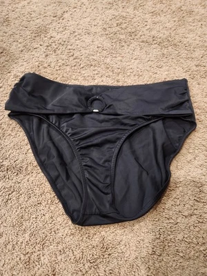 Parte inferior de natación de bikini Venus negra con anillo talla 14 Foto 1 de 4