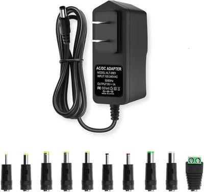 Universal Ac Adapter Power Supply 100-240v 50/60hz 1a Dc 9v Transformer & ... - Image 1 of 4