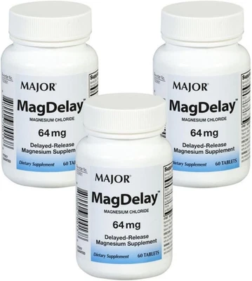 Cloruro de magnesio Magdelay 64 mg - Suplemento de magnesio de liberación retardada - Dieta Foto 1 de 4