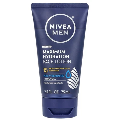 Men, Maximum Hydration Face Lotion, SPF 15, 2.5 fl oz (75 ml) - Image 1 of 4