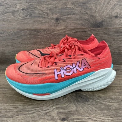 Zapatos para correr Hoka Mach X 2 para hombre talla 12 D azul coral amarillo Foto 1 de 4