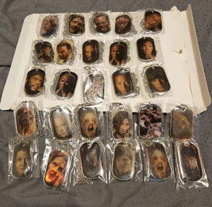 Walking Dead Dog Tags Lot With Authentic Costume Tags Holofoil Hologram 27 Total - Picture 1 of 8