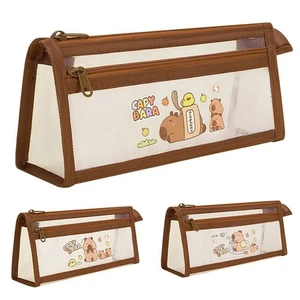 Double Layers Pen Bag Mesh Stationery Bag High Quality Pencil Case Students - Picture 1 of 10