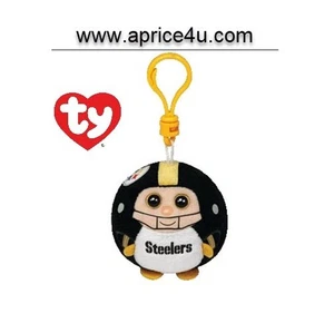 Portachiavi Ty Beanie Ballz Pittsburg Steelers autentico ritirato RARO! 2,5" - Foto 1 di 1
