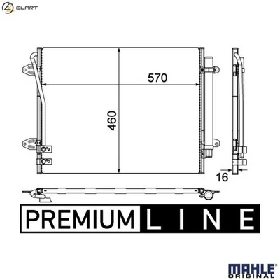 CONDENSER AIR CONDITIONING AC 734 000P FOR VW CC/PASSAT/SEDAN/GRANDE MAGOTAN CC - Image 1 of 4
