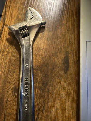 Husky 8 in. Adjustable Wrench Pre-owned Chrome Finish - Image 1 of 4