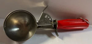 Vintage Maid of Honor Stainless Ice Cream Scoop Red Bakelite Handle - Picture 1 of 5