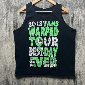 Vans Warped Tour 2013 Eyeball Sleeveless Shirt Tank Top Size XL Y2K Skater - Picture 1 of 5