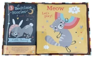 Rare HELLO LITTLE ONE Gift Box w Musical Tin, Bedtime & Crinkle Baby Books New💕 - Picture 1 of 6
