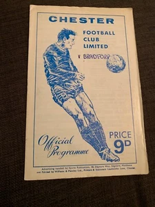 1968 Chester City V Bradford Football Programme - Picture 1 of 3