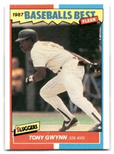 Tony Gwynn 1987 Fleer Baseball's Best Sluggers vs Pitchers #17 SD Padres