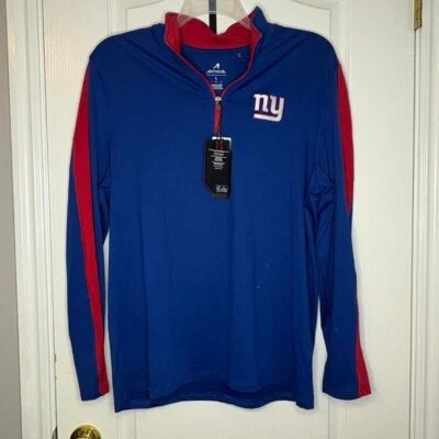 Jersey New York Giants Rojo y Azul Antigua Cuarto Cremallera Foto 1 de 3