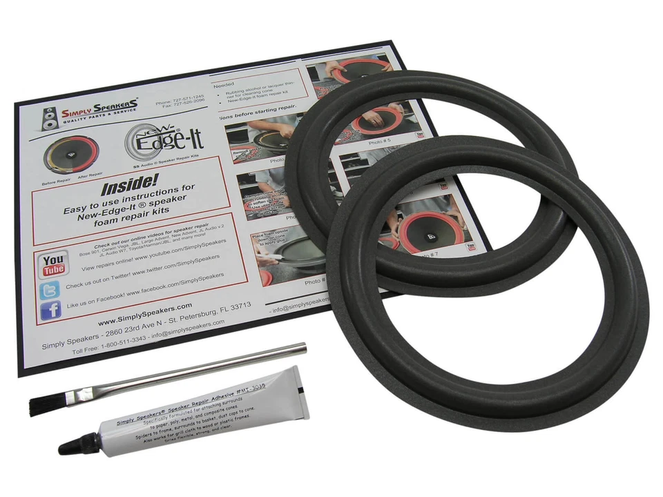 Kit de reparación de borde de espuma de altavoz Yamaha NS-A930 NS-A935 YST-A755 YST-SW45 8" # FSK-8 Foto 1 de 4