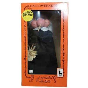 Animated Witch Matilda Santa's Best Halloweenkins Display Figure with Sound 1990 - Picture 1 of 9