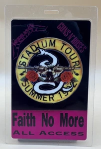 METALLICA FAITH NO MORE GUNS N' ROSES Pass Backstage Laminato 1992 - Picture 1 of 7